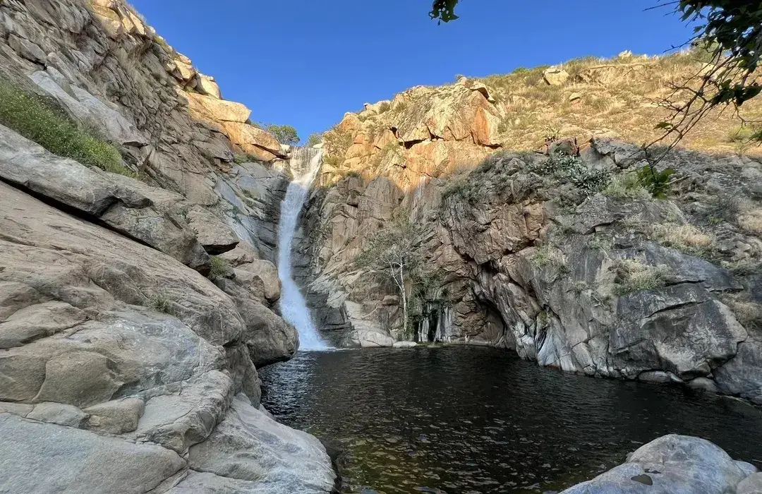 View of Cedar Creek Falls, a San Diego waterfall hike located in the Cleveland National Forest
