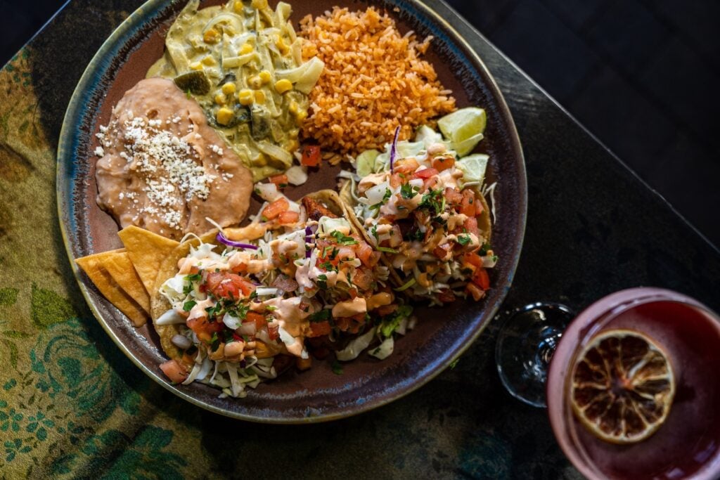 San Diego restaurant La Puerta in Mission Hills featuring fish tacos