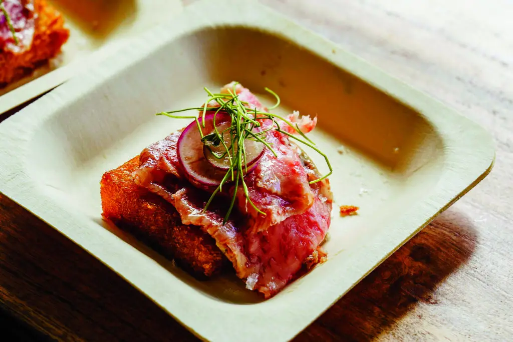 Food from the VIP tent at the 2025 Del Mar Wine + Food Festival in San Diego