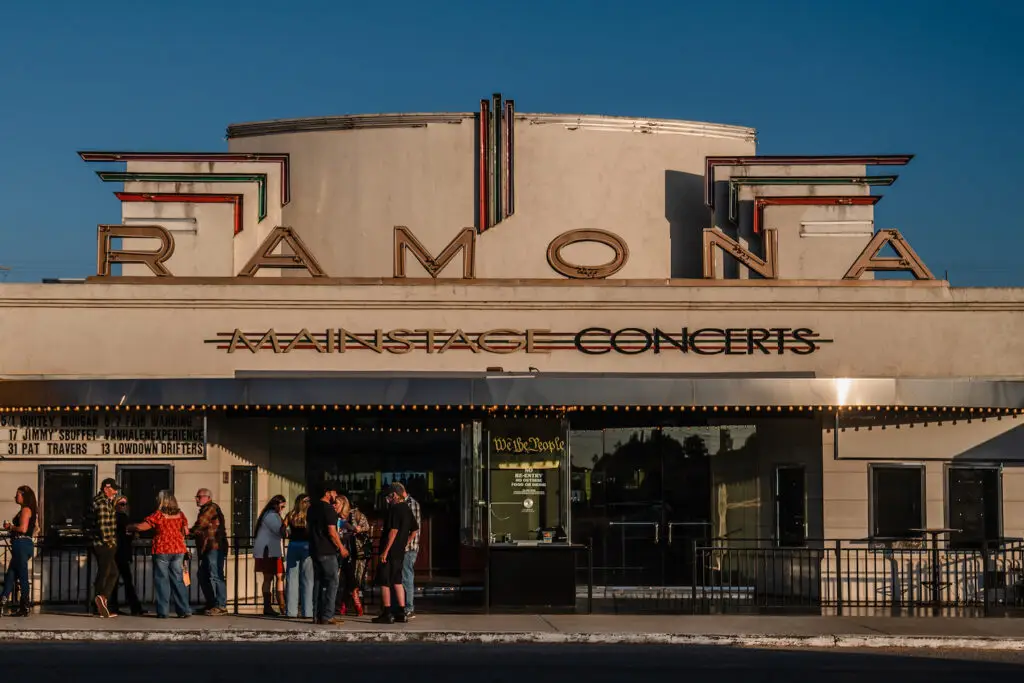 Things to do in Ramona, CA near San Diego featuring exterior of 80-year-old concert venue Ramona Mainstage