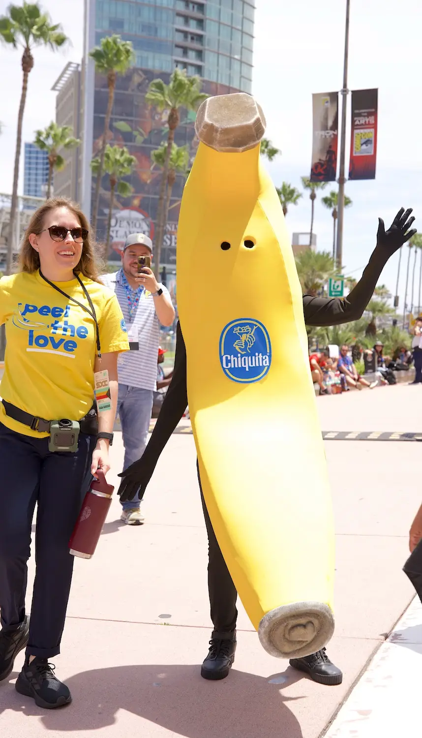 2025 San Diego Comic-Con cosplay dressed as banana 