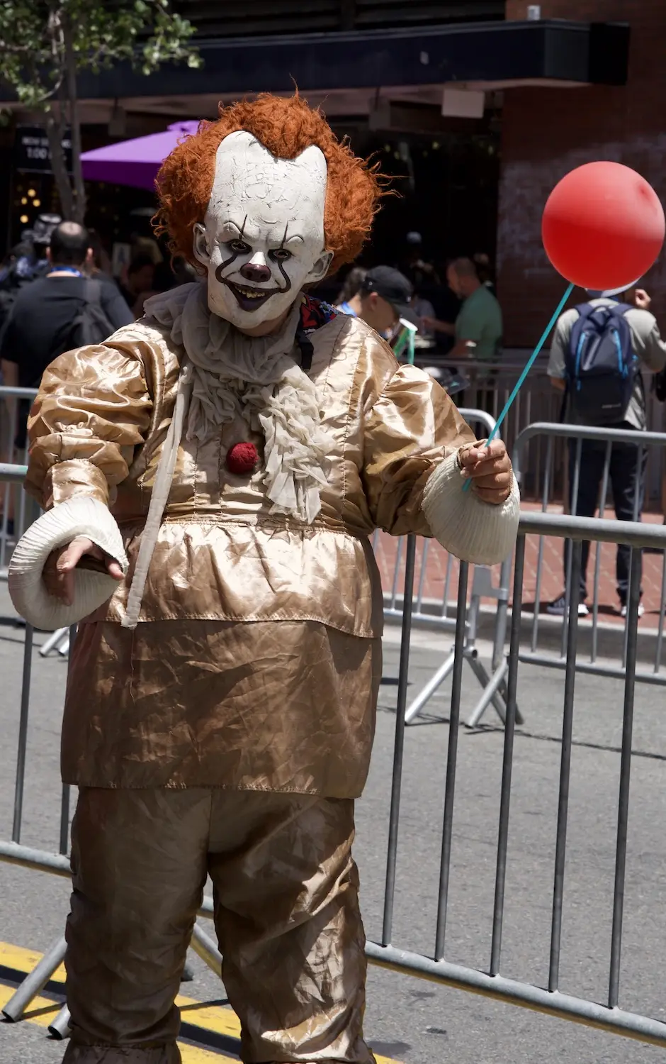 2025 San Diego Comic-Con cosplay dressed as Pennywise the clown 