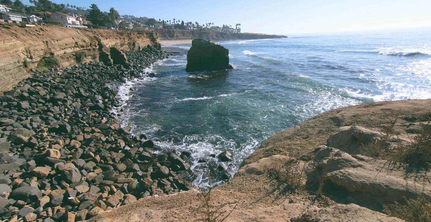 Sunset Cliffs Natural Park walking path in San Diego