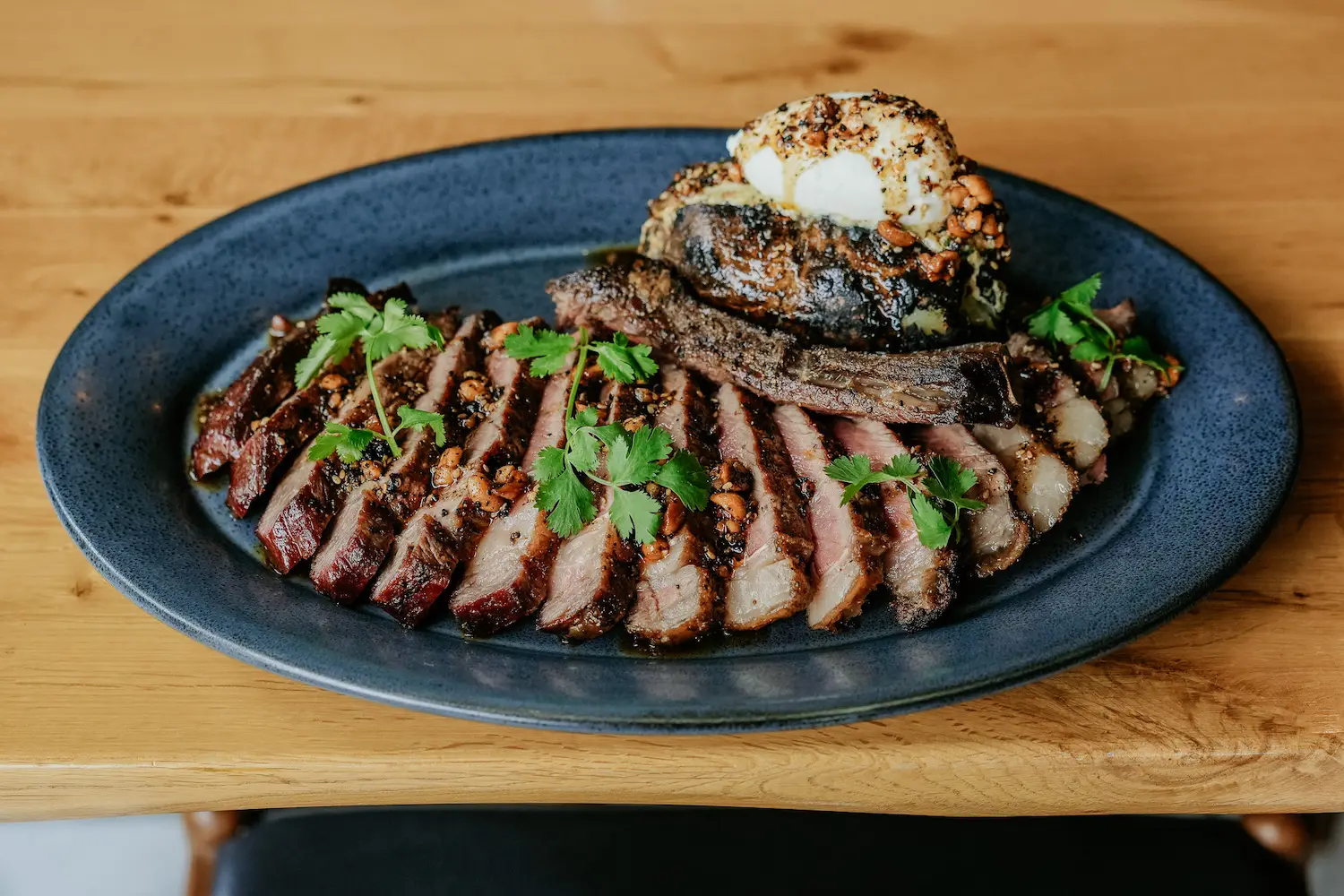 San Diego restaurant Fort Oak in Mission Hills featuring the 40-Day Dry-Aged Ribeye