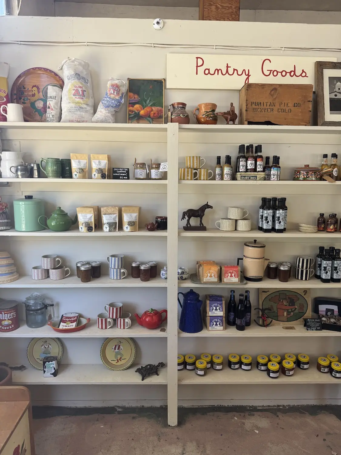 Pantry goods at new Julian, San Diego shop Patchwork Market