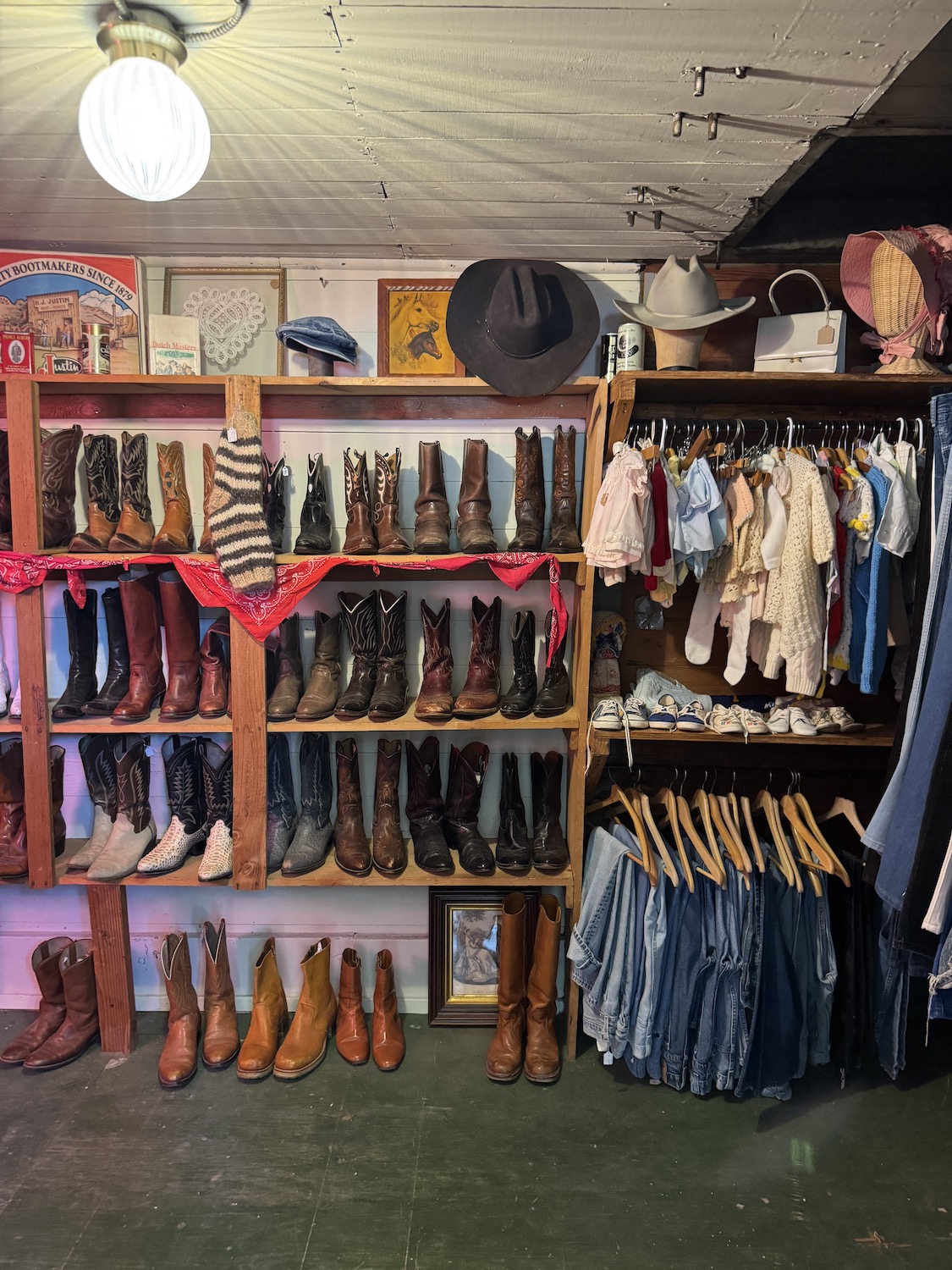 Vintage thrift shop items at Julian, San Diego shop Patchwork Market