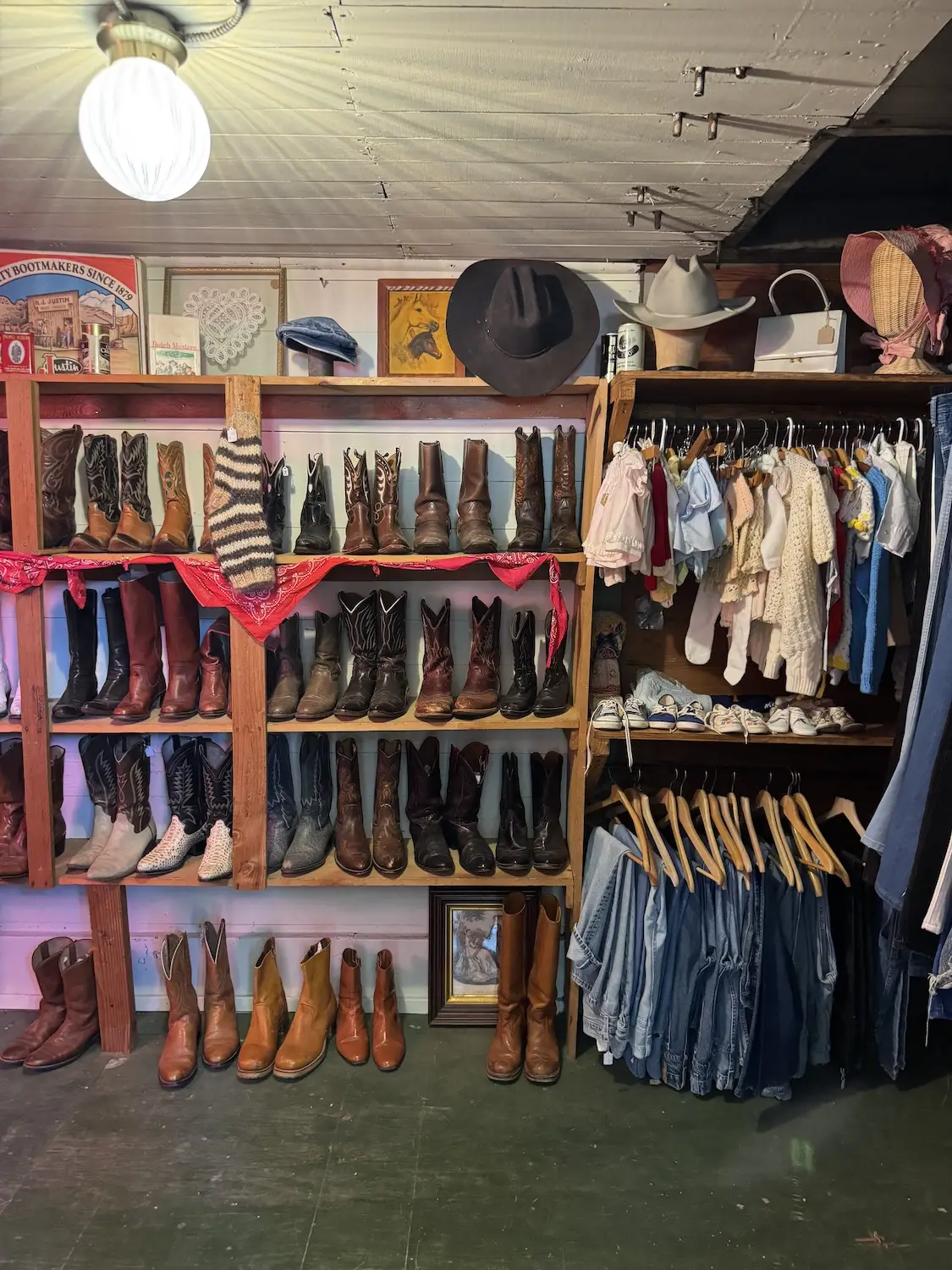 Vintage thrift shop items at Julian, San Diego shop Patchwork Market