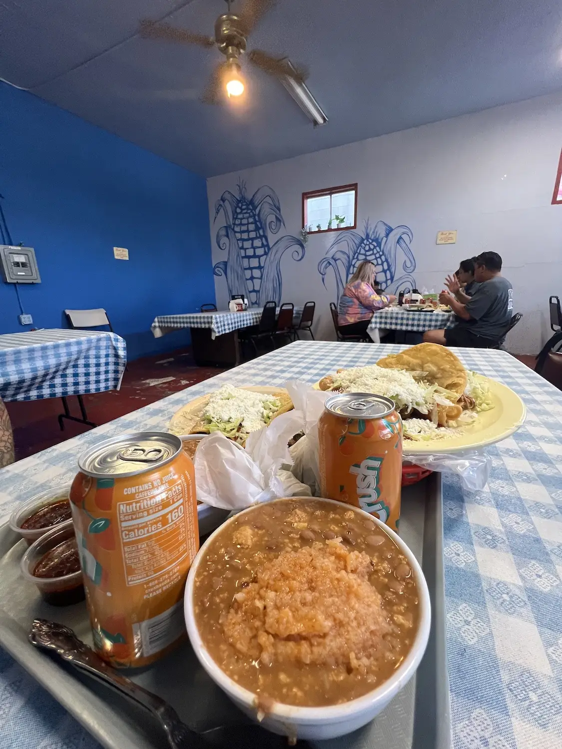 Interior of San Diego taco shop Las Cuatros Milpas in Barrio Logan which is set to sell their business and property this year