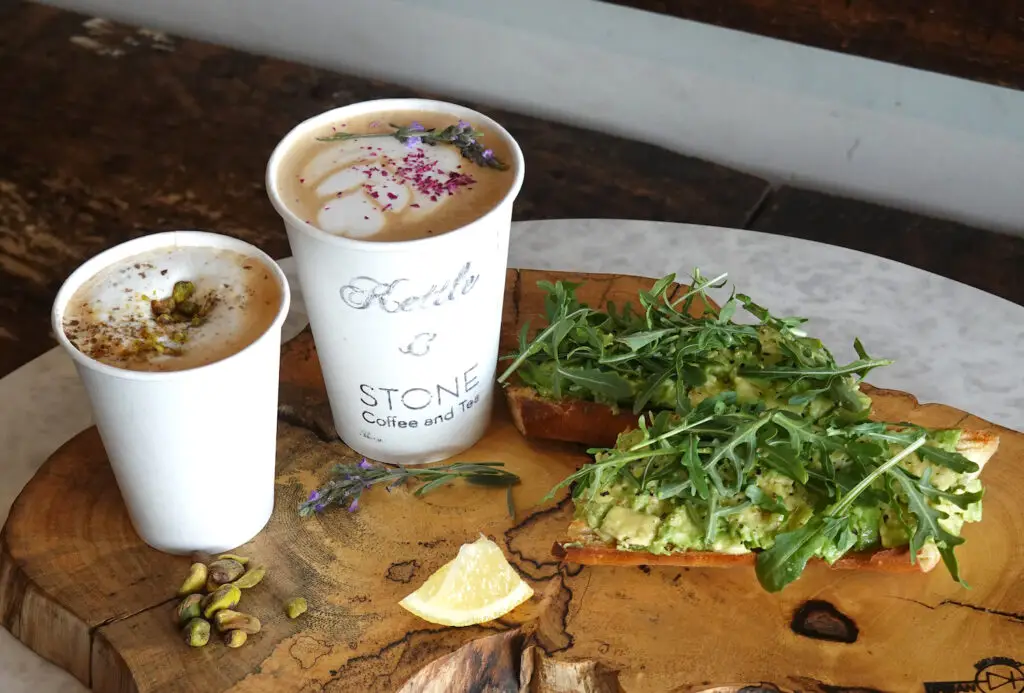 San Diego restaurant Kettle & Stone Café in Mission Hills featuring the Simply Avocado Toast