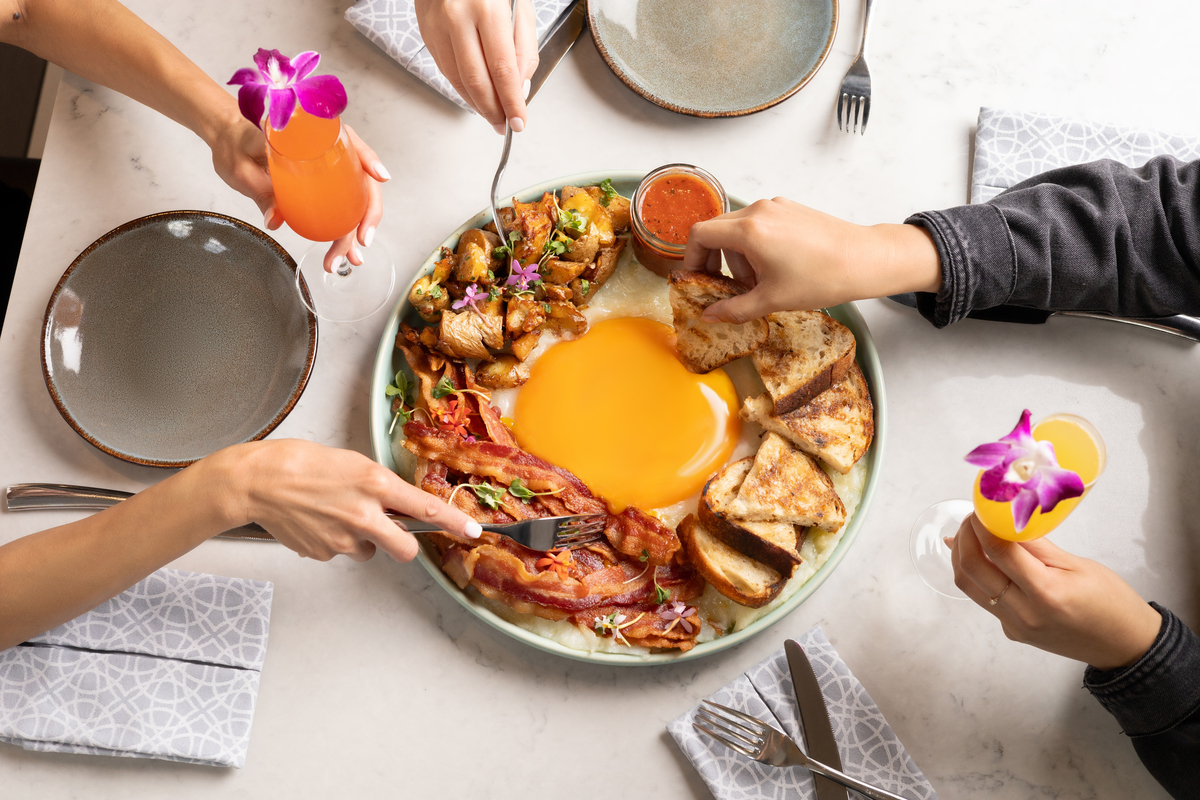 Breakfast food from Provisional Kitchen restaurant at San Diego hotel The Pendry Hotel in downtown's Gaslamp Quarter