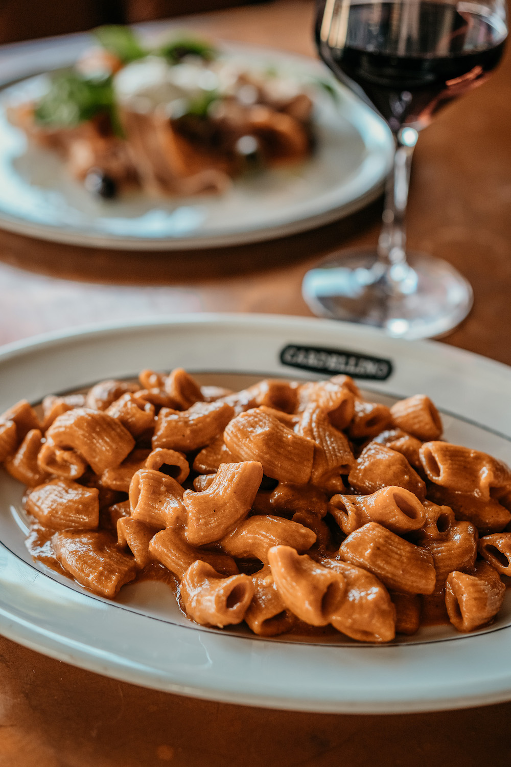 San Diego restaurant Cardellino in Mission Hills featuring the Spicy Rigatoni