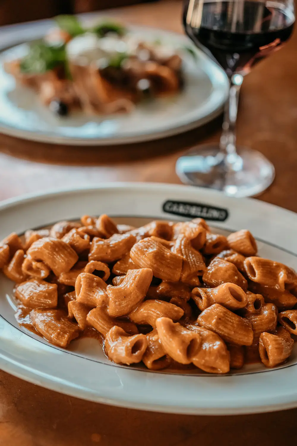 San Diego restaurant Cardellino in Mission Hills featuring the Spicy Rigatoni