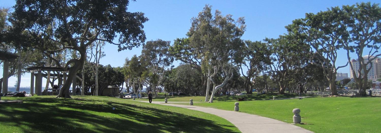 San Diego's Embarcadero park located at the waterfront
