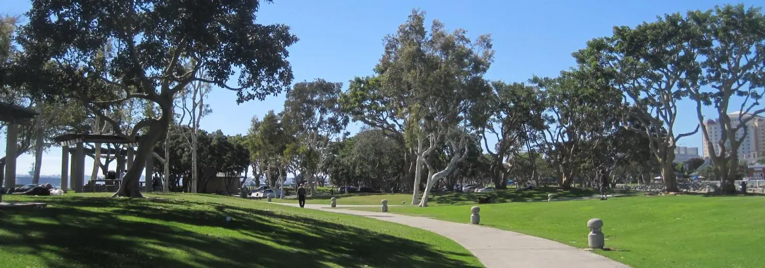 San Diego's Embarcadero park located at the waterfront