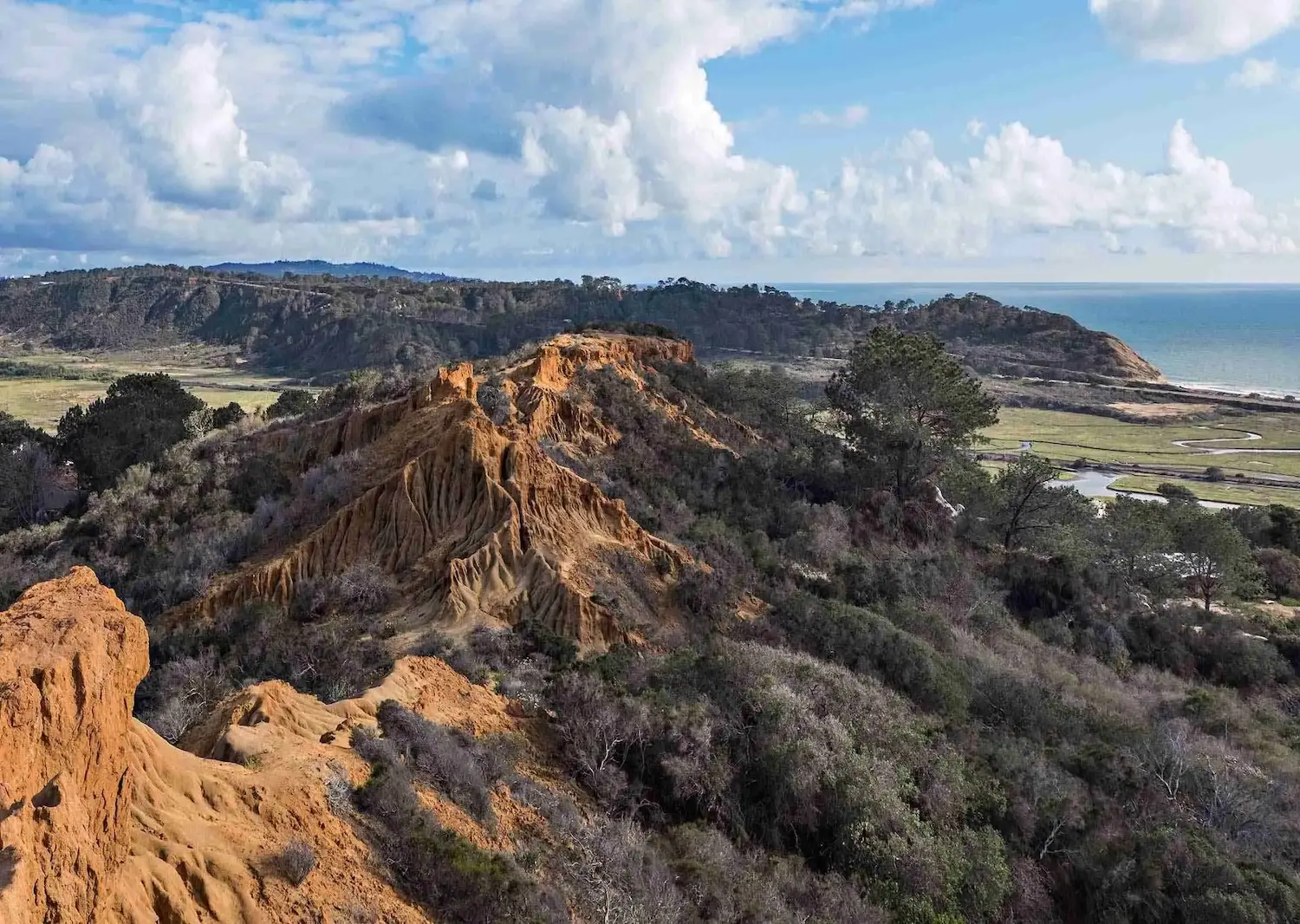 San Diego hiking trail at the Torrey Pines State Natural Reserve in Del Mar