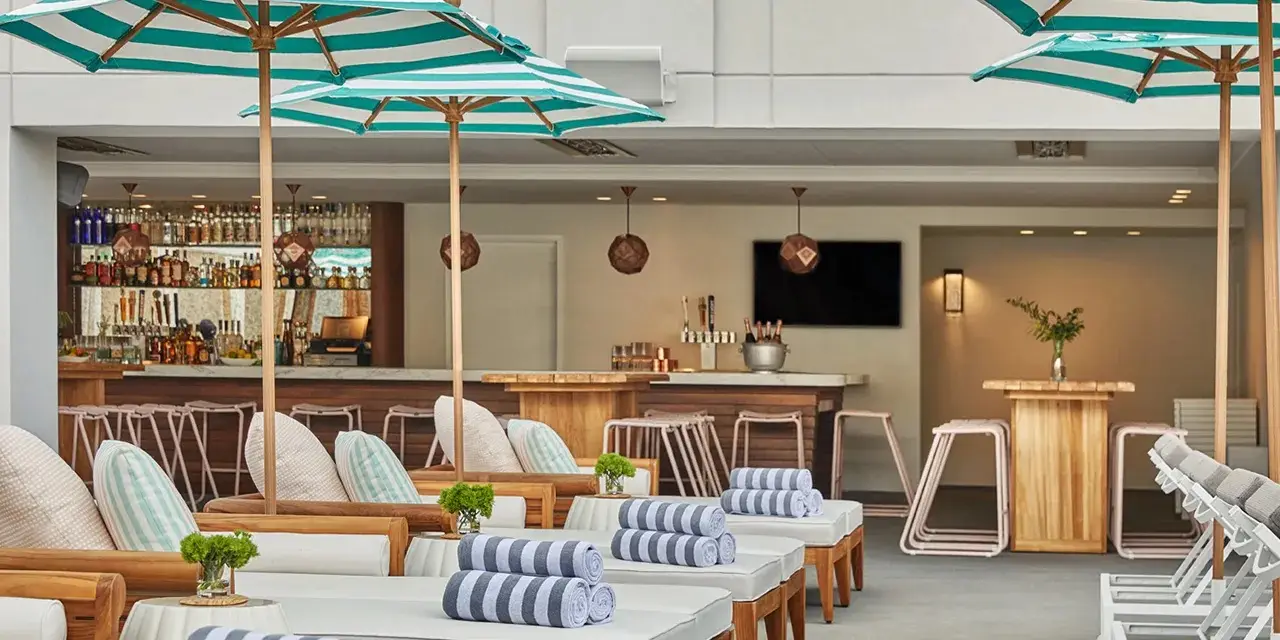 Rooftop pool at San Diego hotel The Pendry Hotel in downtown's Gaslamp Quarter