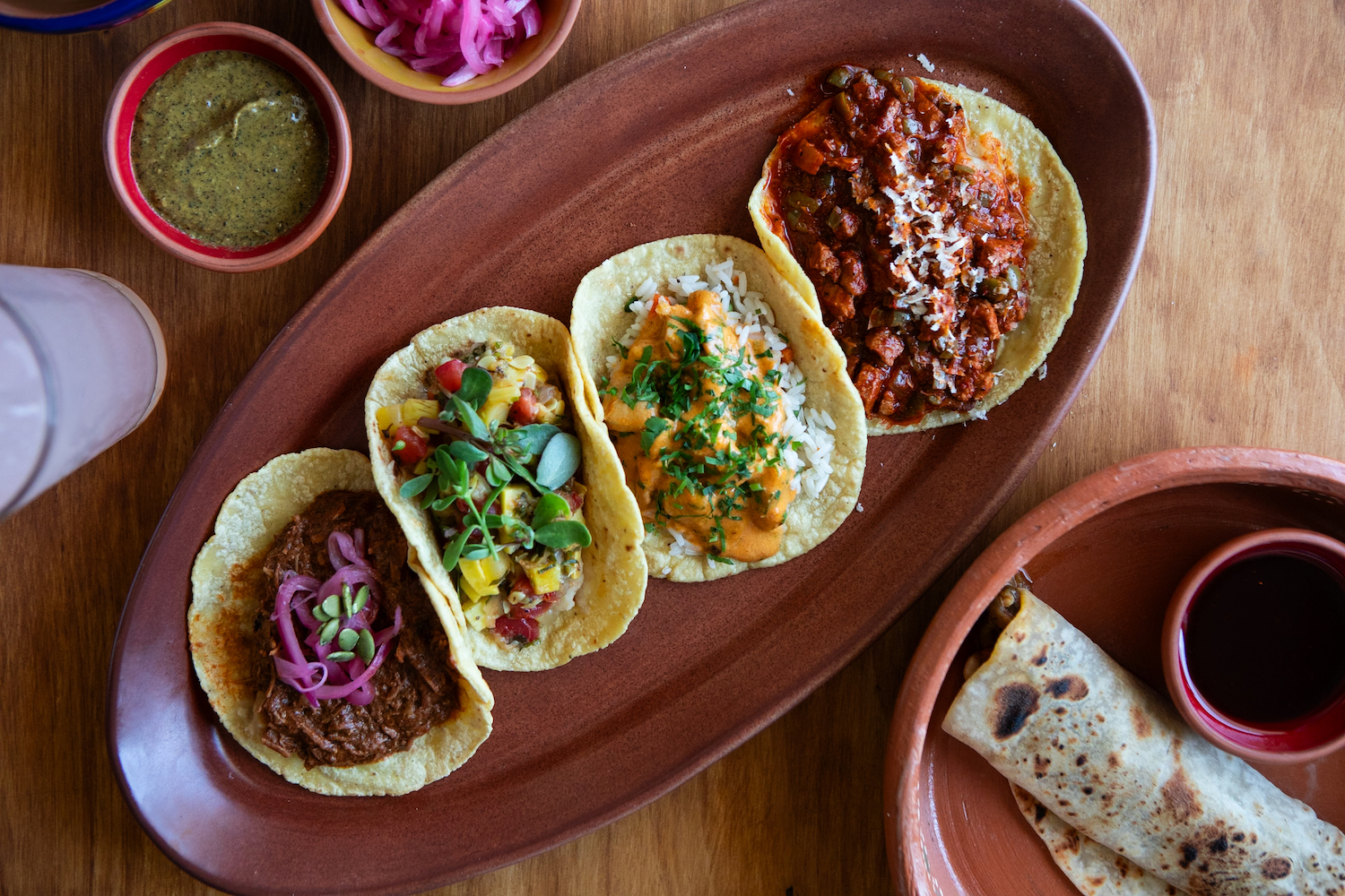 Food from new farm-to-table San Diego Mexican restaurant Mesa Agricola in Escondido