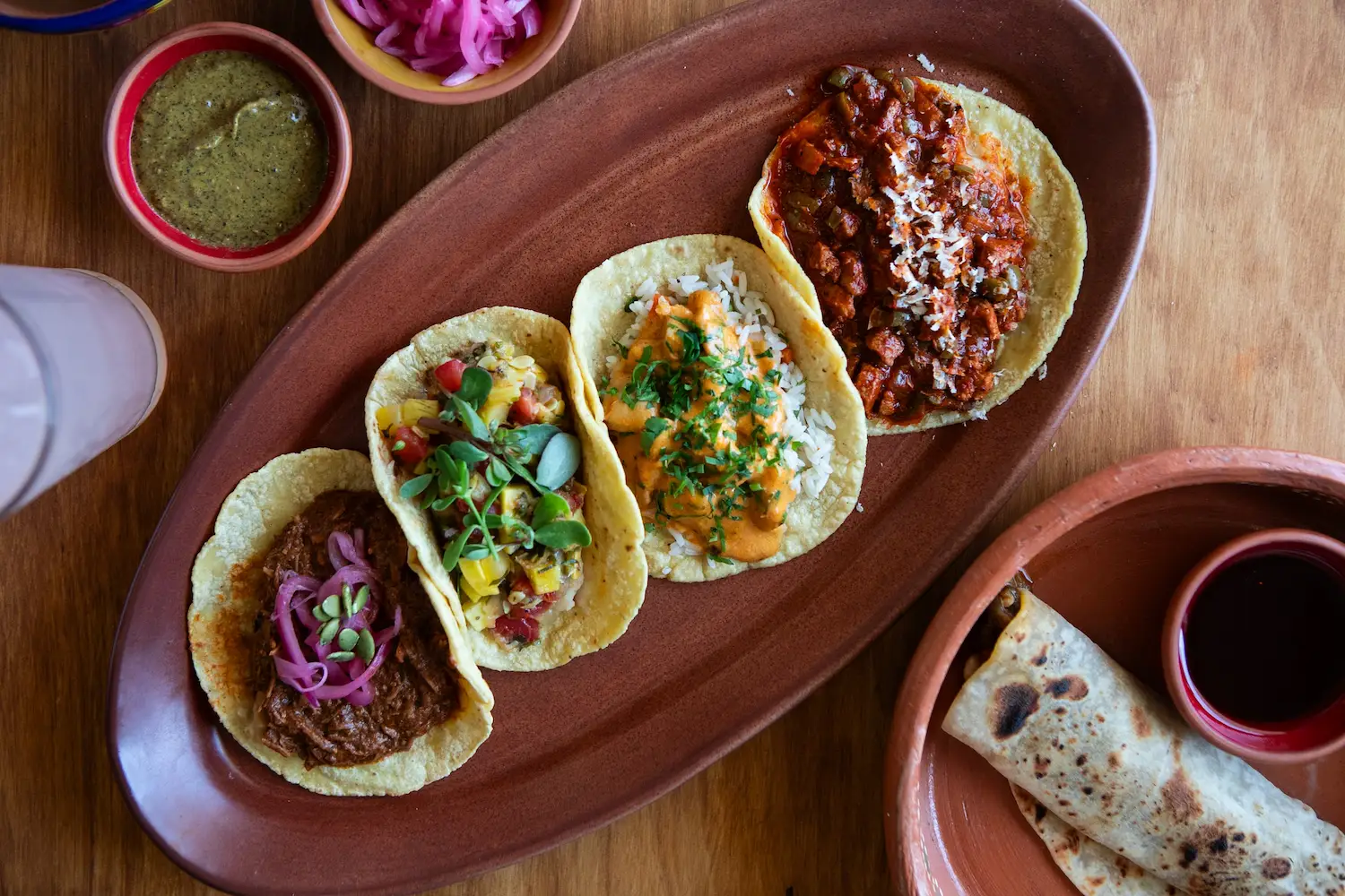 Food from new farm-to-table San Diego Mexican restaurant Mesa Agricola in Escondido