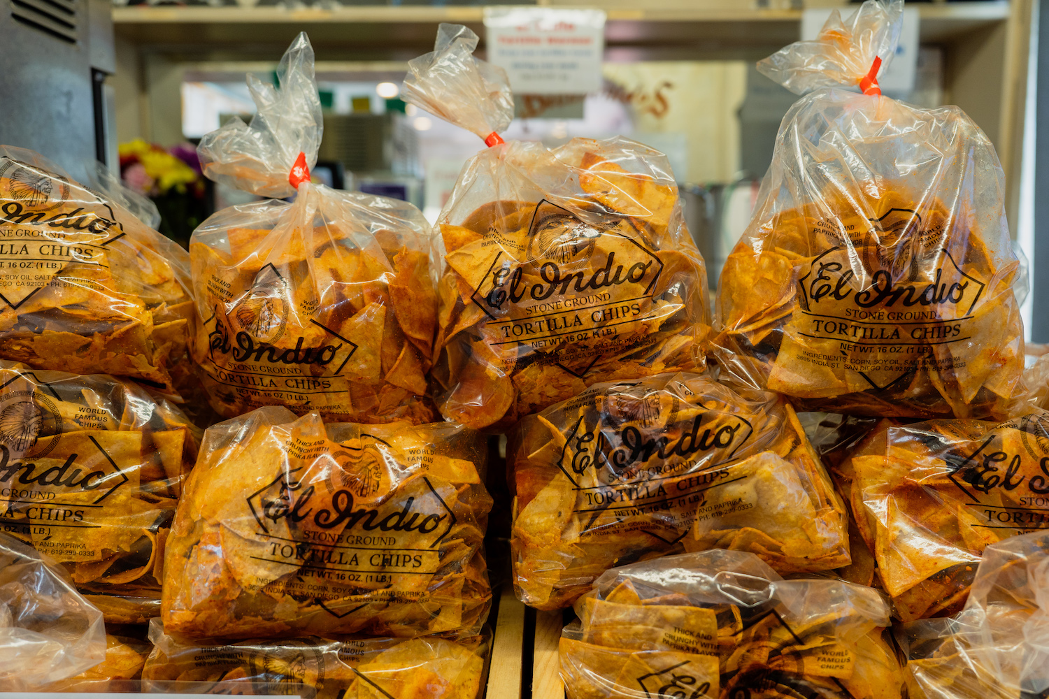 El Indio's tortilla chips freshly made