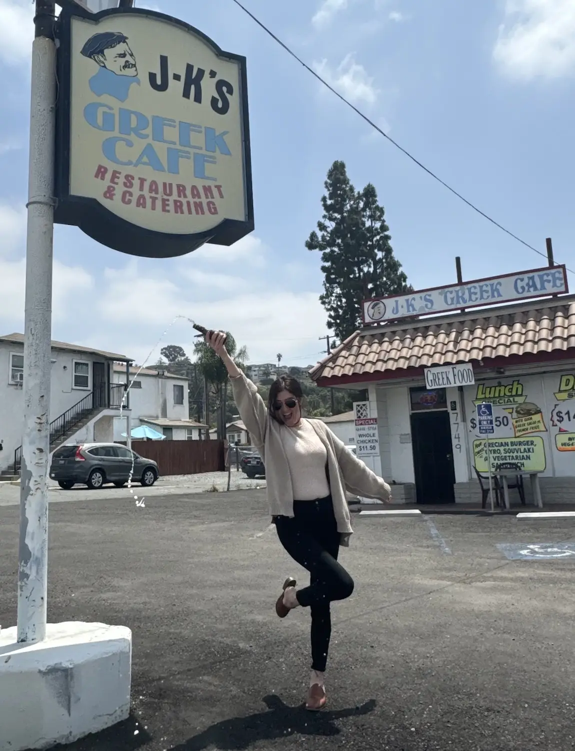 New owner of San Diego Greek restaurant J-K’s Greek Cafe in La Mesa, Liza Tsolirides and Brooke Saunders