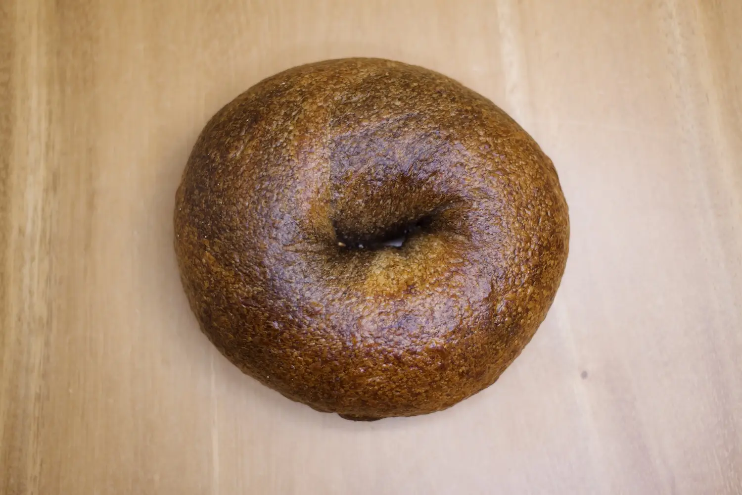 Sourdough bagel from San Diego bakery shop New Wave Bagel in Leucadia 