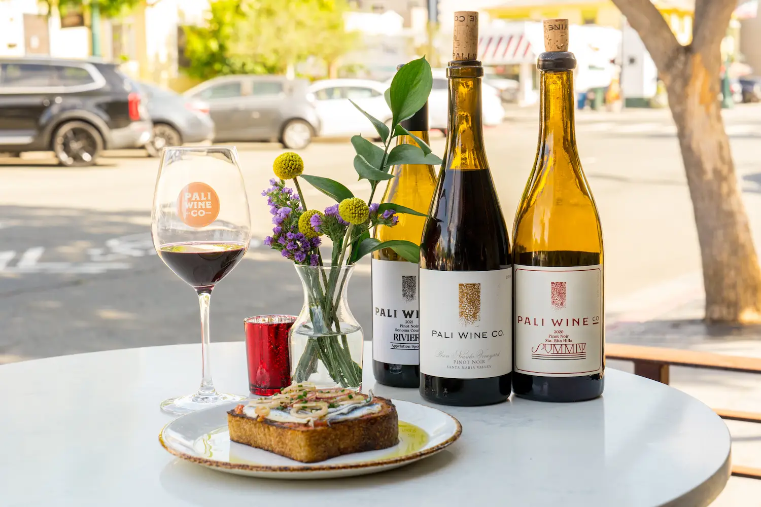 Food and wine from Pali Wine Co. in Little Italy, San Diego
