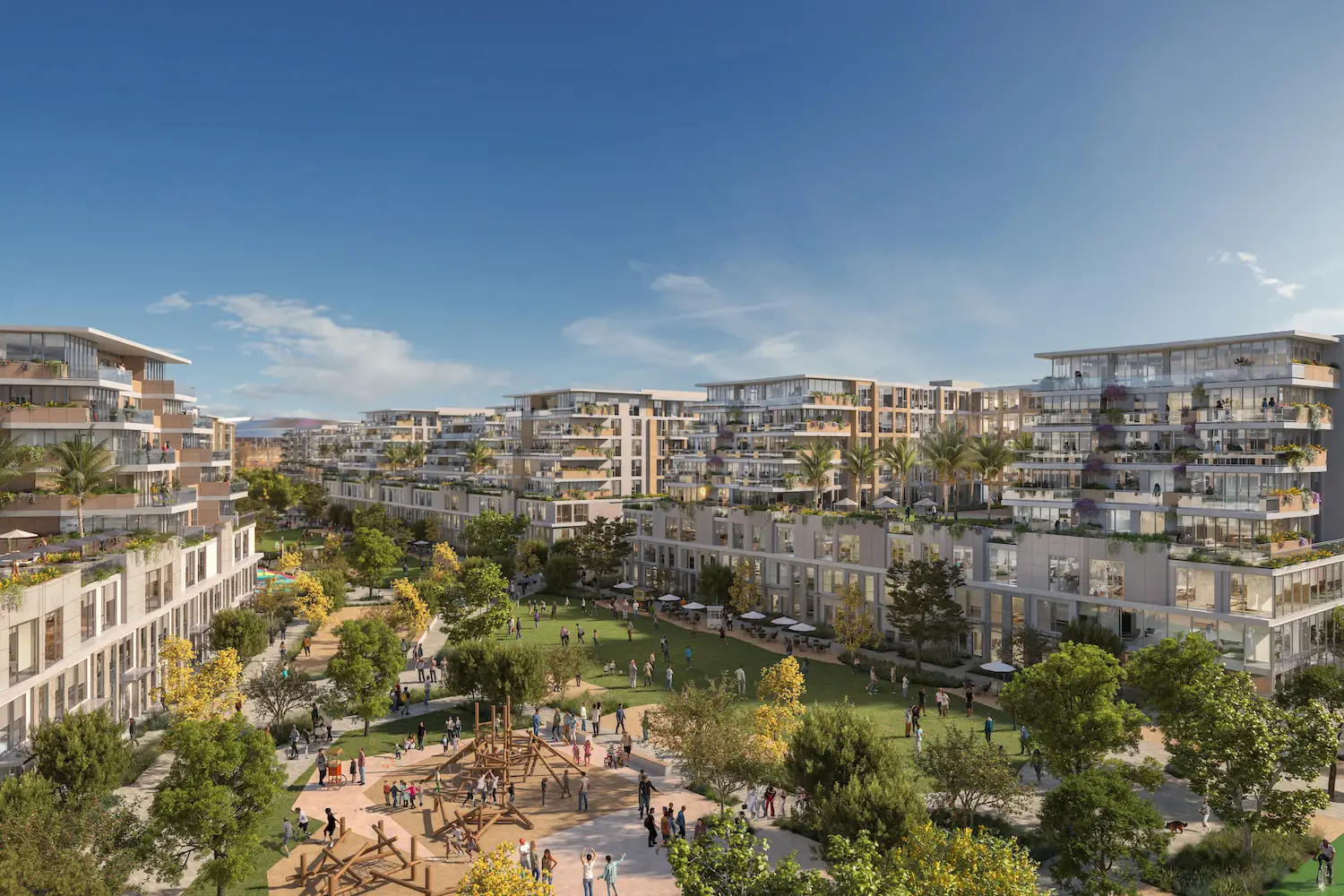 Rendering of new San Diego's new Midway Rising project to redevelop the Midway District near Point Loma and build a new stadium to replace Pechanga Arena