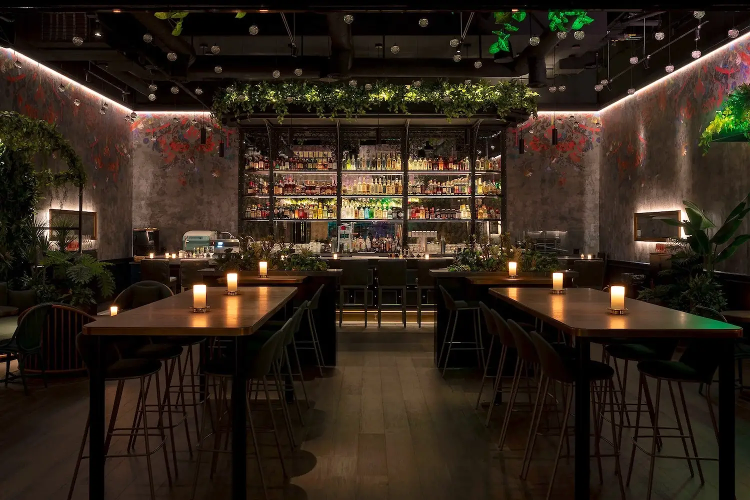 Interior of San Diego cocktail bar Roma Norte at the Headquarters at Seaport Village