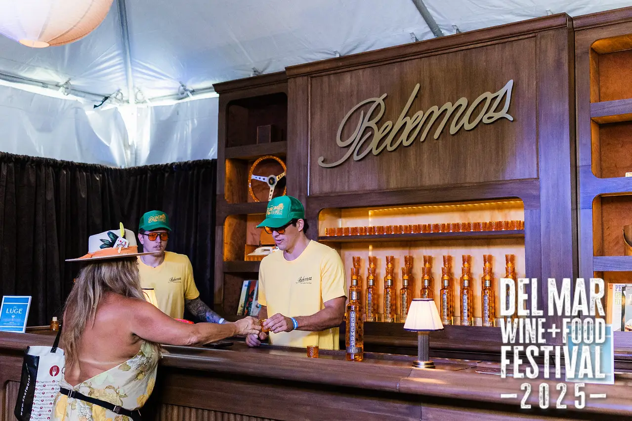 Photo gallery from the 2025 Del Mar Wine + Food festival event featuring celebrity chefs, San Diego restaurants, and California distillers