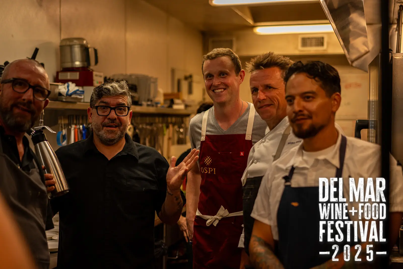 Photo gallery from the 2025 Del Mar Wine + Food festival event featuring celebrity chefs, San Diego restaurants, and California distillers