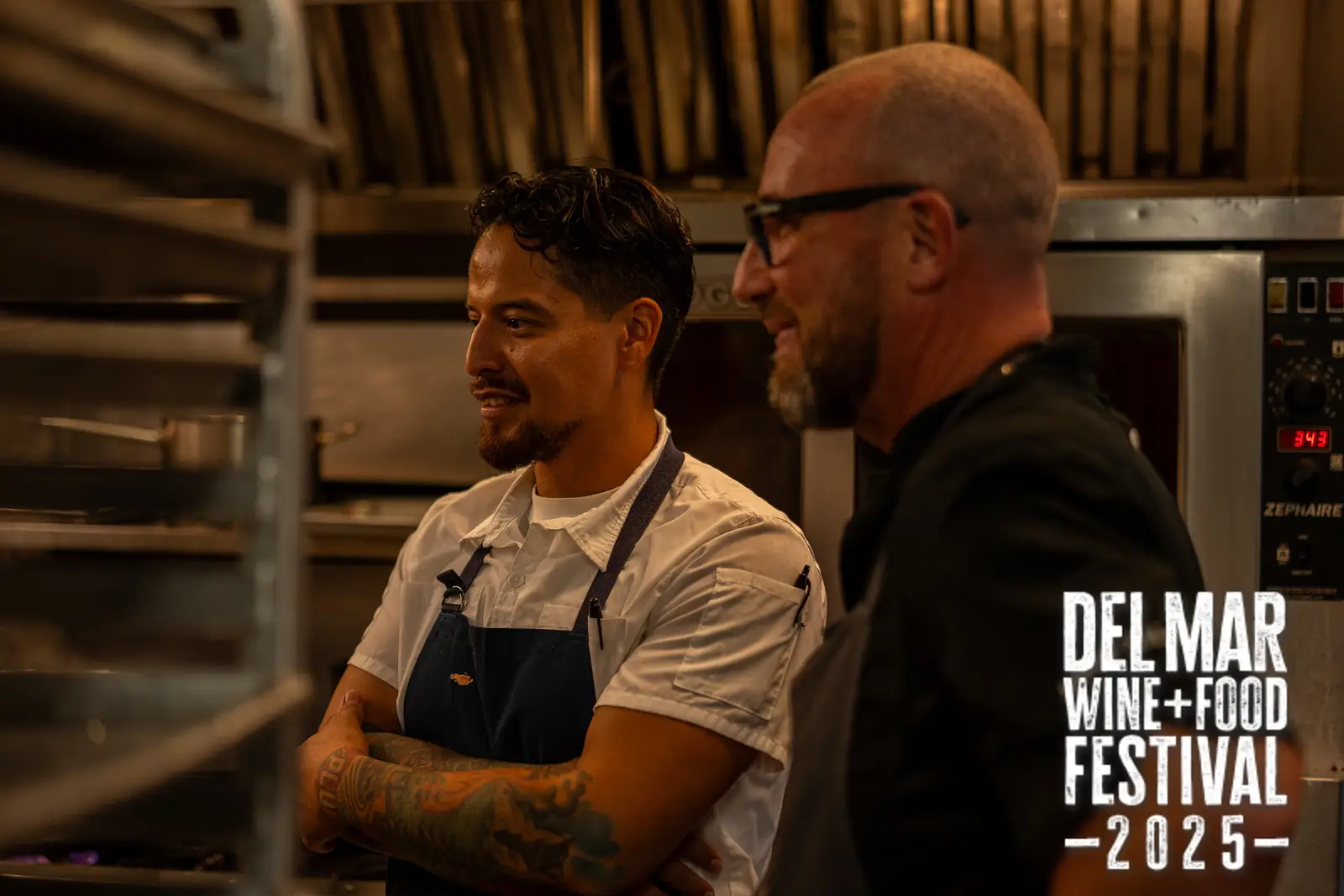Photo gallery from the 2025 Del Mar Wine + Food festival event featuring celebrity chefs, San Diego restaurants, and California distillers