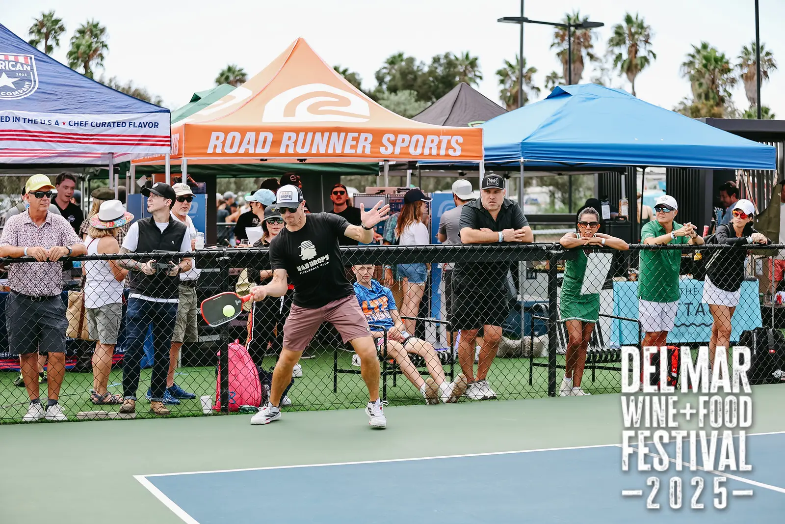 Photo gallery from the 2025 Del Mar Wine + Food festival event featuring celebrity chefs, San Diego restaurants, and California distillers