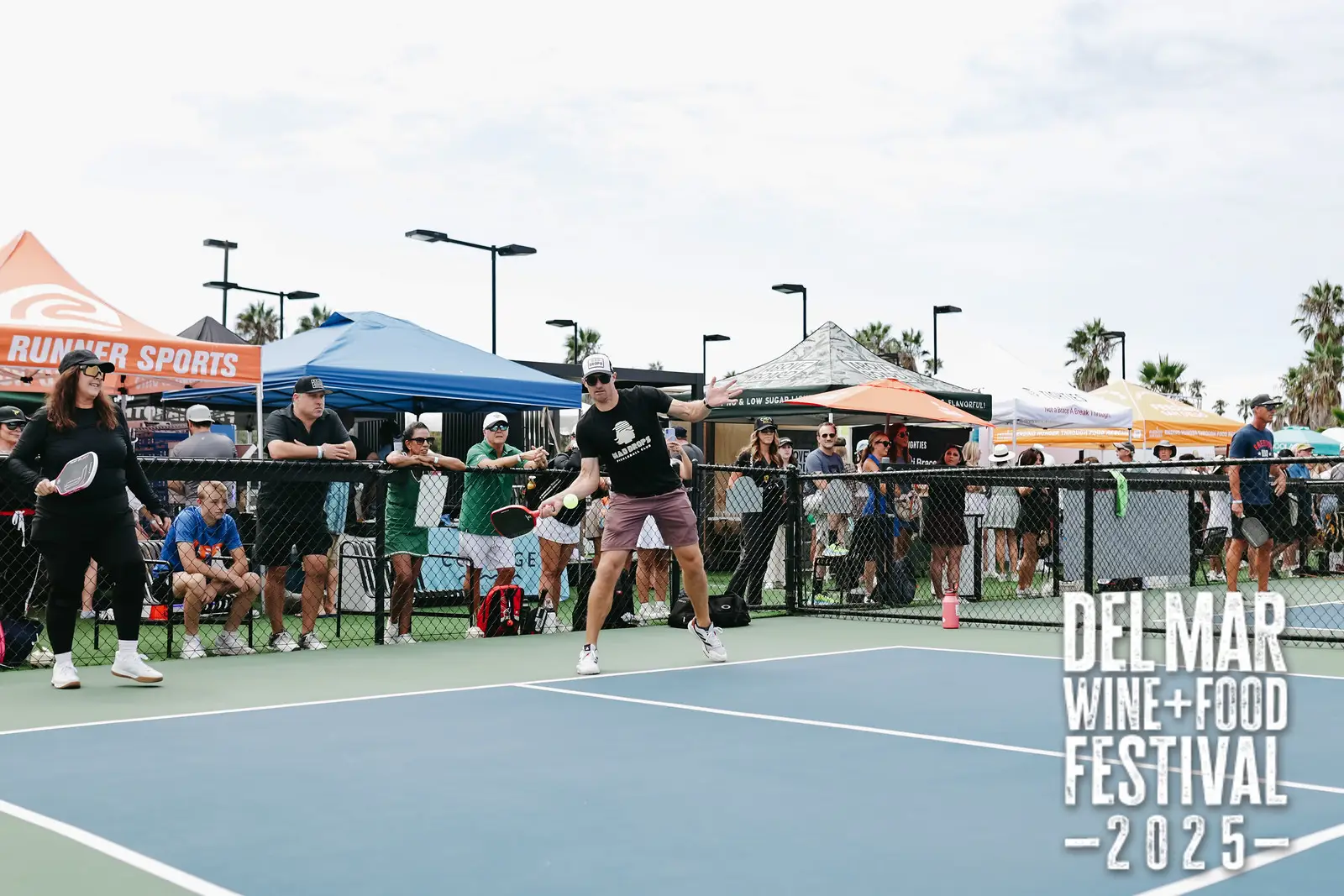 Photo gallery from the 2025 Del Mar Wine + Food festival event featuring celebrity chefs, San Diego restaurants, and California distillers