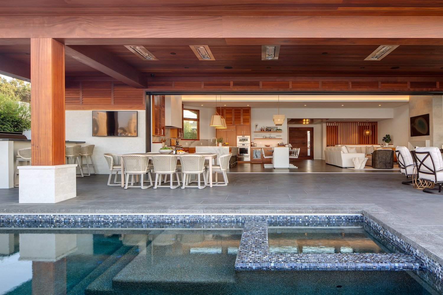 Exterior of Coronado luxury home with bayfront views renovated by Christian Rice and owned by Allan and Lyndsey Arendsee