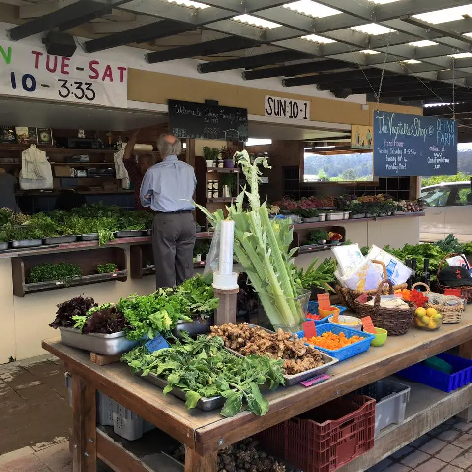 Chef Carl Schroeder of San Diego restaurant Market Restaurant + Bar buying produce at Chino Farms
