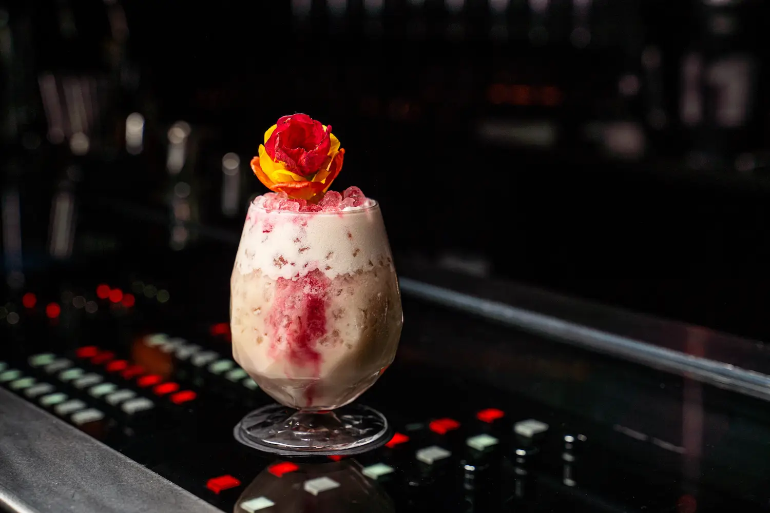 Cocktail from San Diego speakeasy bar Mothership in South Park hosting a special halloween event called The Cocooning