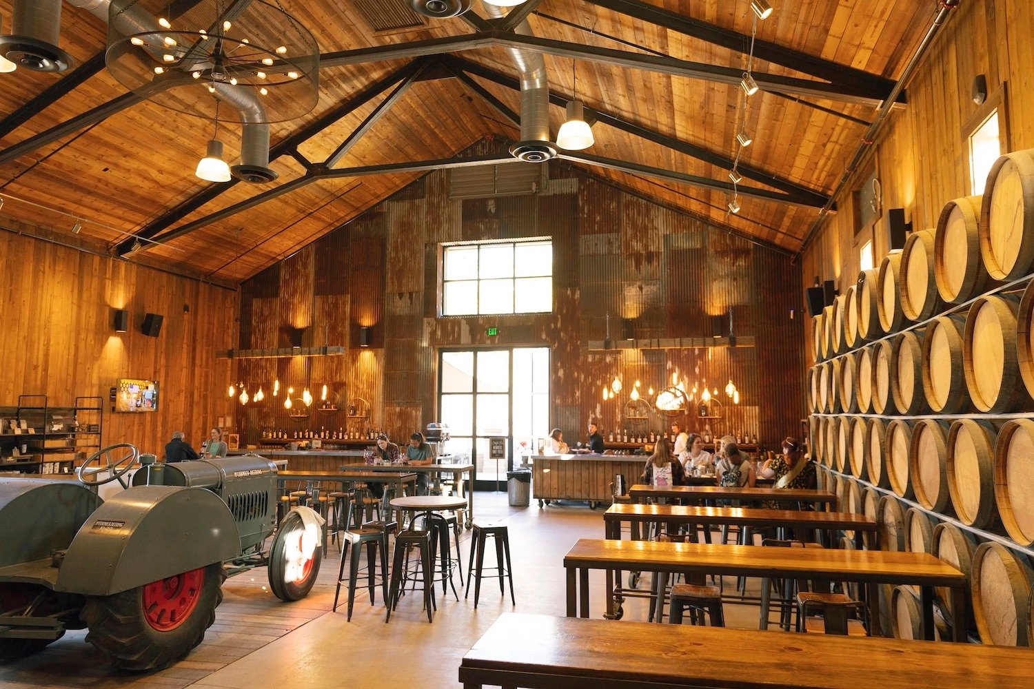Interior of California winery Peltzer Family Cellars