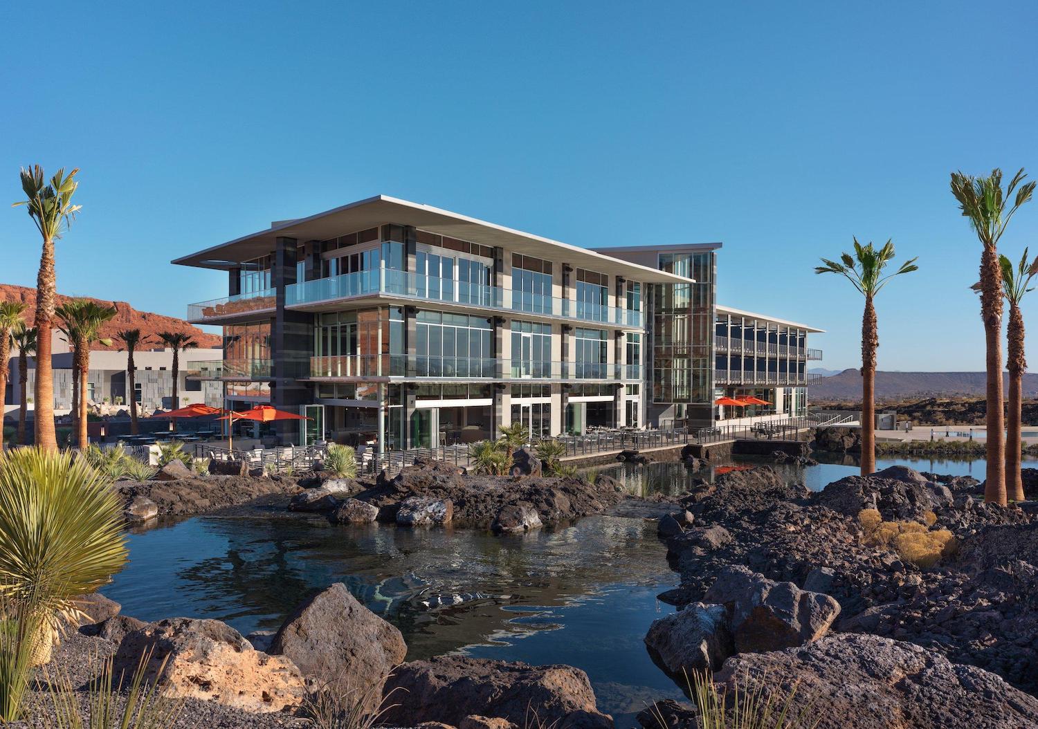 Exterior of Black Desert Resort in southern Utah