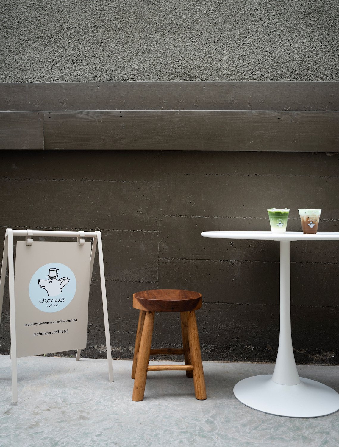 Exterior patio at new San Diego coffee shop Chance's Coffee in North Park