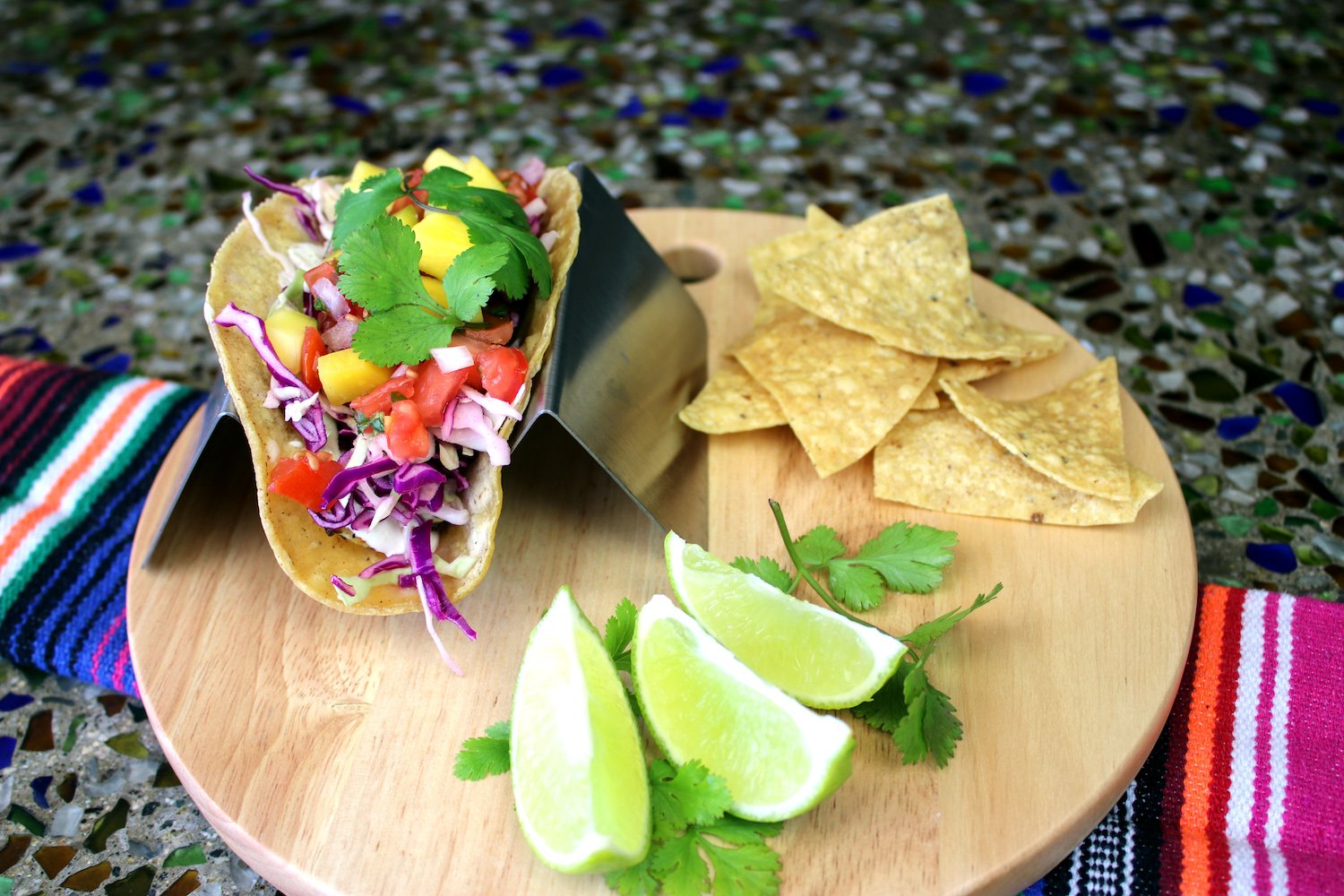 Food from San Diego's best tacos including the costaeau taco from Haggo's Organic Taco in Encinitas
