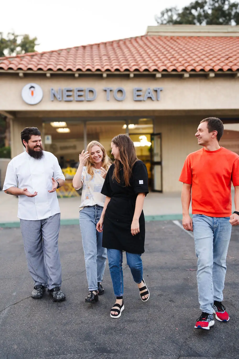 Owners of San Diego Ukrainian restaurant Need to Eat Cafe featuring outside the restaurant in Poway