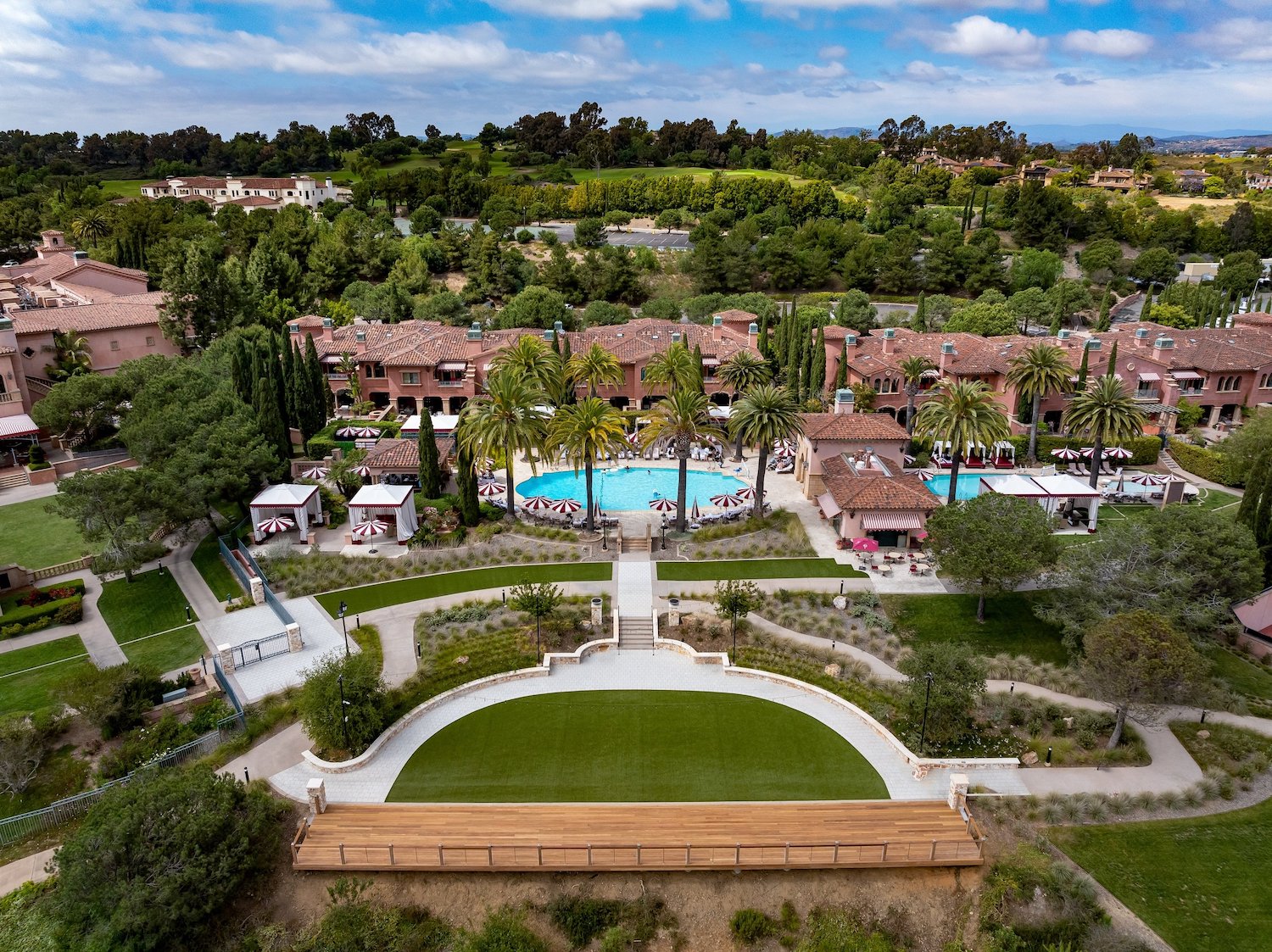 Aerial view of the Fairmont Grand Del Mar in North County San Diego
