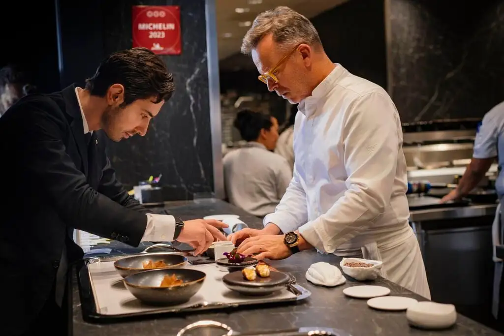 Chef William Bradley at Fairmont Grand Del Mar's three star Michelin Restaurant Addison
