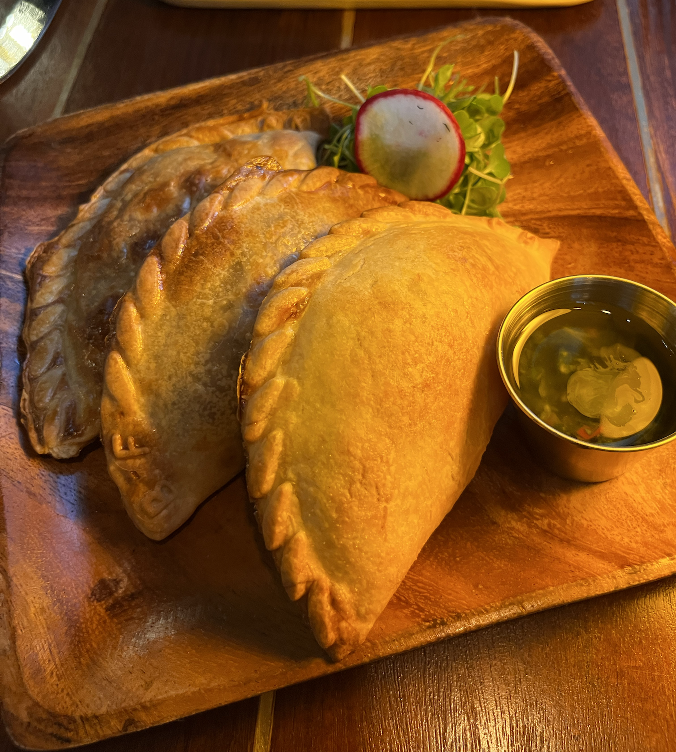 Empanada Trio from San Diego steakhouse restaurant Piedra Santa in downtown