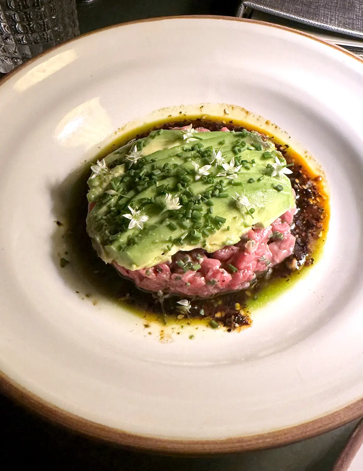 Steak Tartare food dish from Amaya at The Fairmont Grand Del Mar