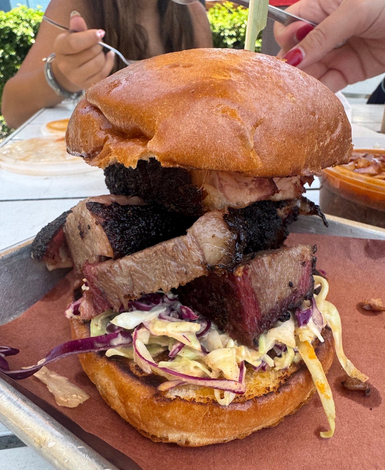 The Smokin’ J sandwich from San Diego restaurant Smokin J’s BBQ in Poway