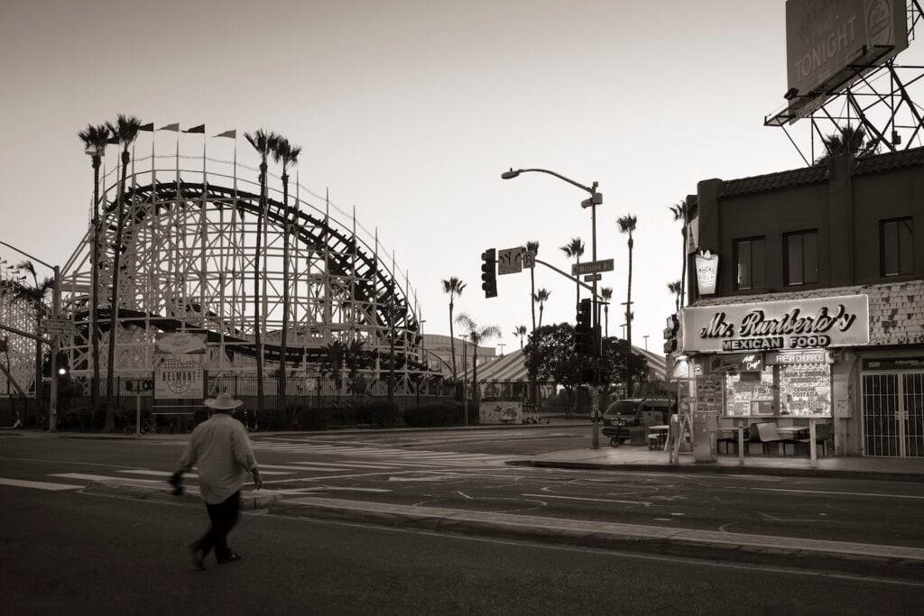 San Diego taco shop, Mr. Ruriberto’s Mexican Food, as captured by photographer Michael Williams in his exhibit Taco Stand Vernacular 