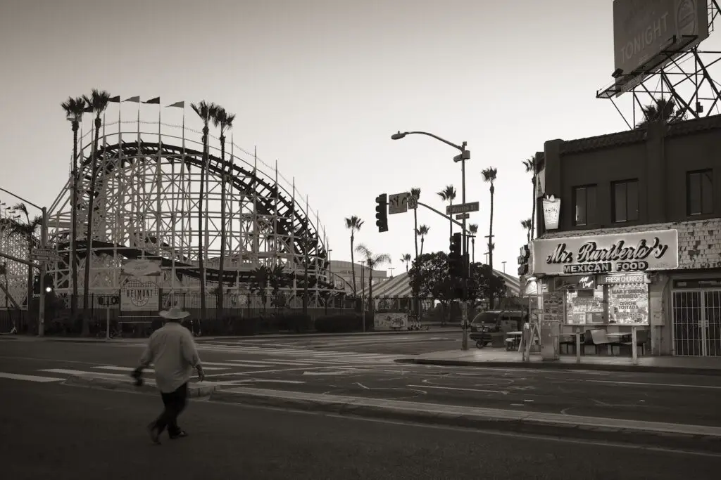 San Diego taco shop, Mr. Ruriberto’s Mexican Food, as captured by photographer Michael Williams in his exhibit Taco Stand Vernacular