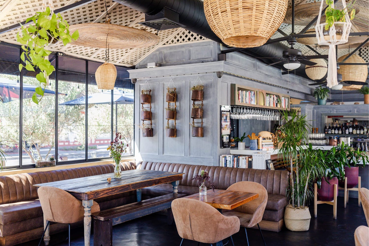 Interior of Slovang, California restaurant Peasants Feast