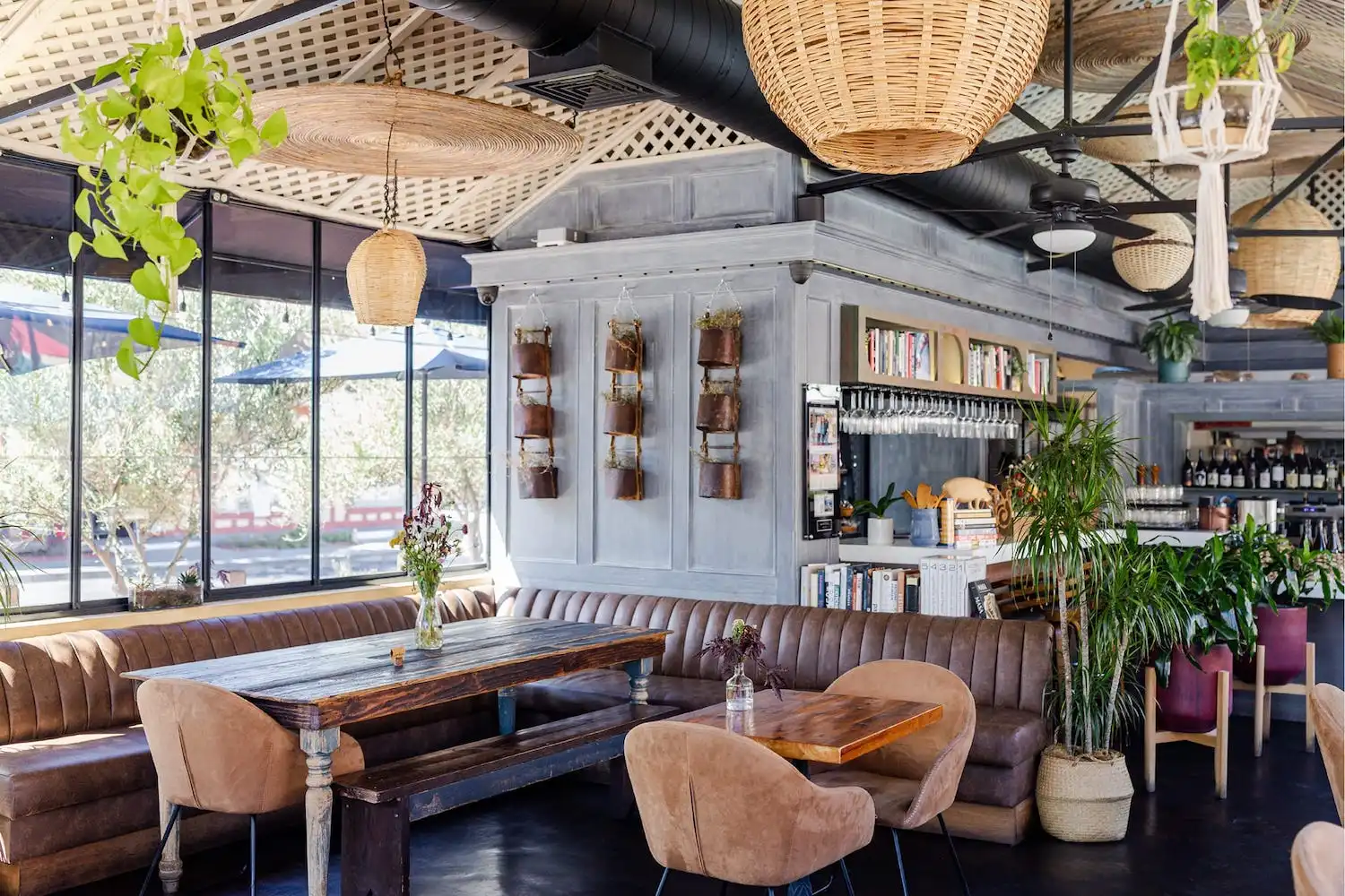 Interior of Slovang, California restaurant Peasants Feast
